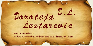 Doroteja Leštarević vizit kartica
